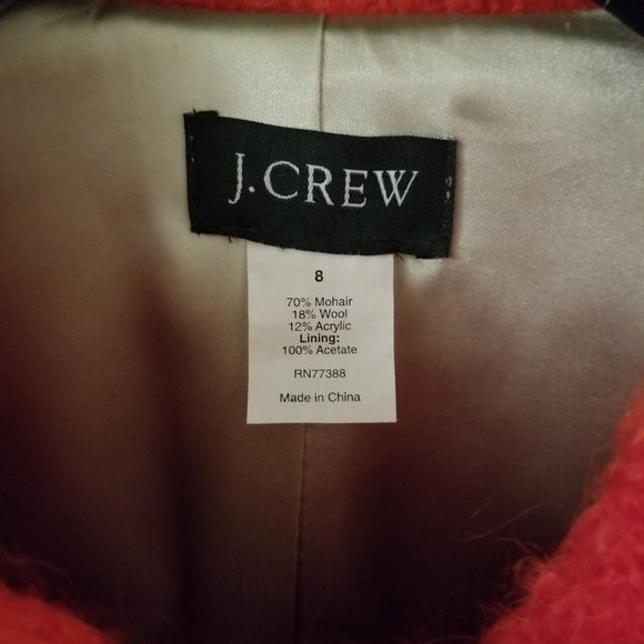 Jcrew Vintage Mohair Jacket/Peacoat Style - Size 8- In Great Condition - Picture 9 of 10